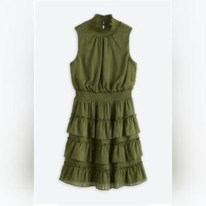 The General Good Faith Mock Neck Tier Hem Dress